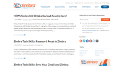 Desktop Screenshot of blog.zimbra.com
